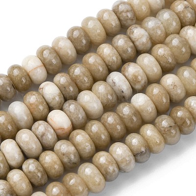 Окрашенные природные белый нефрит бисер пряди G-G107-A32-01-1