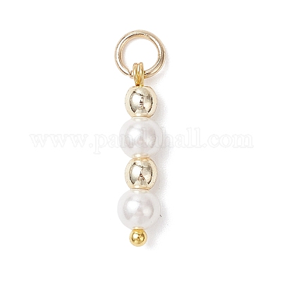 Подвески из ракушечного жемчуга с круглыми бусинами из синтетического немагнитного гематита PALLOY-JF04715-1