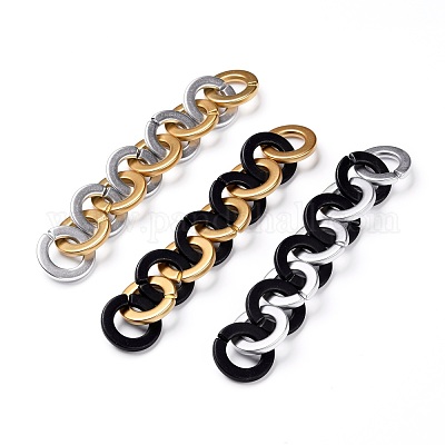 Непрозрачные акриловые цепи Роло ручной работы AJEW-JB00847-1