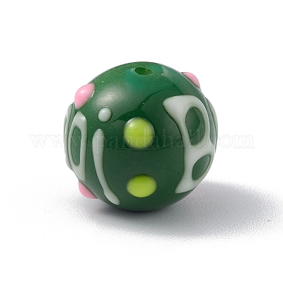 Непрозрачные окрашенные стеклянные бусины GLAA-B001-01D-1