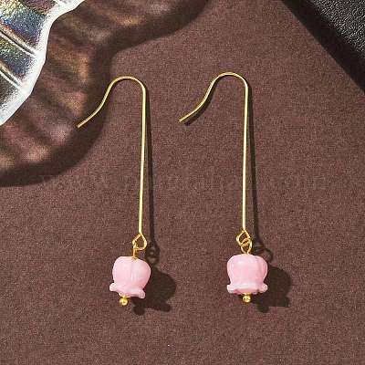 Серьги-подвески из нержавеющей стали 304 с гальваническим покрытием EJEW-Z129-16G-01-1