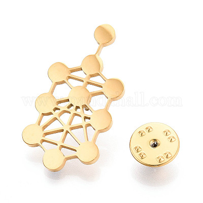 Зажимы для лацканов одежды из нержавеющей стали 304 STAS-T070-10G-1