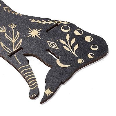 Черная подвесная деревянная хрустальная полка ODIS-G015-01C-1