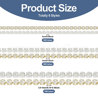 Цепочки из латунных страз длиной 6 м 6 CHC-TA0001-04-1
