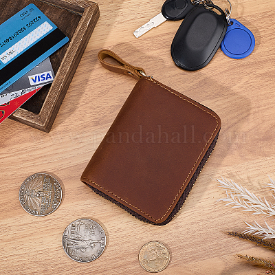 Прямоугольные кожаные кошельки для кредитных карт для женщин и мужчин AJEW-WH20001-31A-1