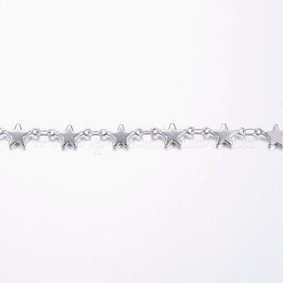 Не тускнеющие 3.28-футовые звенья цепи ручной работы из нержавеющей стали 304 X-STAS-G038-01P-1