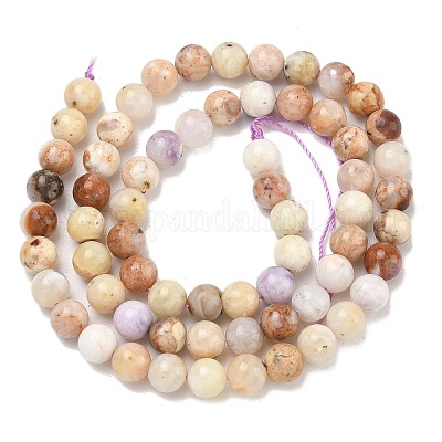 Натуральные фиолетовые опаловые бусины G-L642-B21-6mm-1