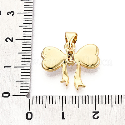 Латунные микропаве прозрачные подвески с фианитом KK-N268-31G-1