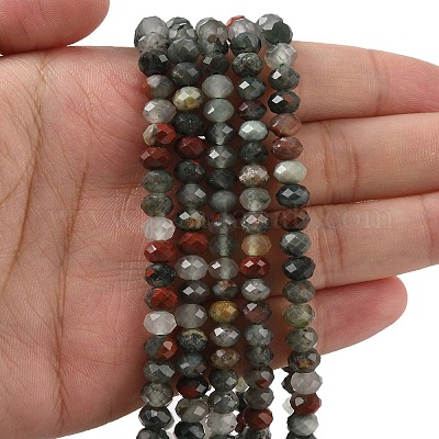 Природные африканские гелиотроп бисер пряди G-D344-A01-1