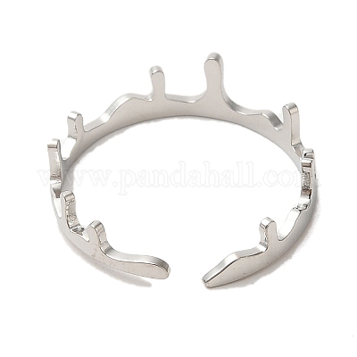 Открытое кольцо-манжета из нержавеющей стали марки 304 RJEW-Z026-04P-1