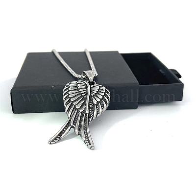 Ожерелья с подвеской в виде крыльев из нержавеющей стали для мужчин и женщин JJ8841-1