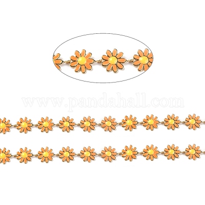 Звено цепи с эмалью из золотой латуни CHC-H103-06D-G-1