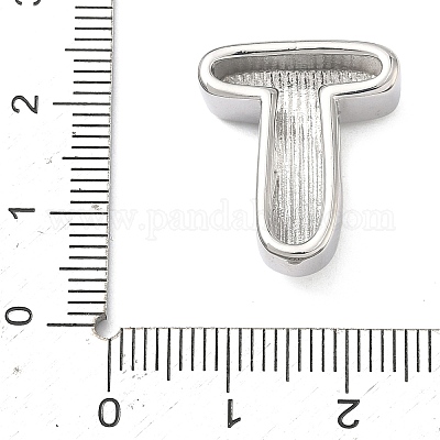 Латунные бусины с инициалами&nbsp;KK-B167-27P-01T-1