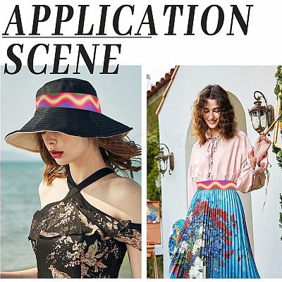 10 м полиэфирная репсовая лента градиентного цвета OCOR-WH0078-74B-1