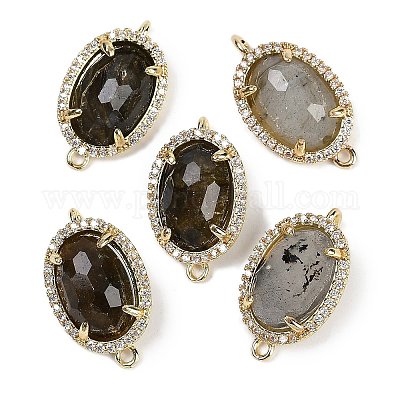 Натуральный лабрадорит ограненные овальные звенья G-B126-07G-04-1