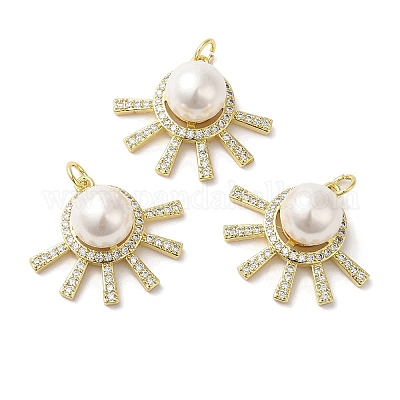 Стойки обшивки латунь микро проложить Циркон подвеску KK-F854-06G-1