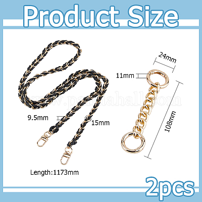 1 шт. черная цепь для кошелька из искусственной кожи FIND-HS0001-91G-1