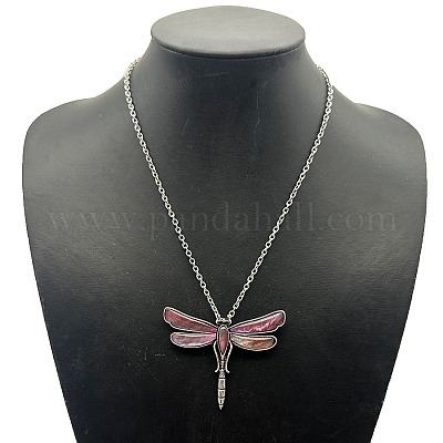 Винтажные ожерелья с подвеской в виде стрекозы из сплава и смолы QO5261-3-1