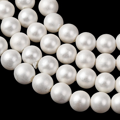 Круглые жемчуги из порошка раковины&nbsp;BSHE-L011-4mm-A013A-1