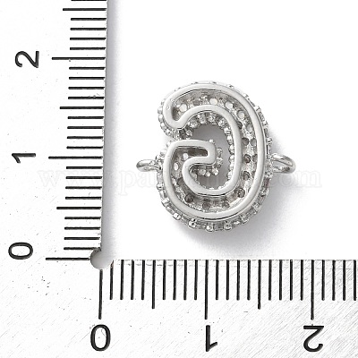 Латунные микро-паве кубические цирконии буквы соединения KK-I717-04G-P-1