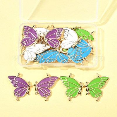 8 пара двухцветных эмалевых подвесок из сплава ENAM-FS0002-49-1