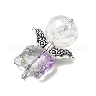 8шт 8 цвета подвески из стеклянных бусин PALLOY-JF04426-1