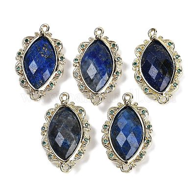 Окрашенный натуральный лазурит ограненные звенья конский глаз G-B126-02G-08-1