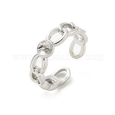 Закрепки кольца из латуни с открытой манжетой KK-G518-02P-03-1