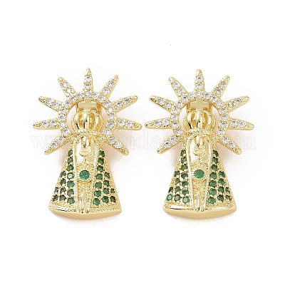 Латунные микро проложить кубического циркония подвески ZIRC-P106-47G-1