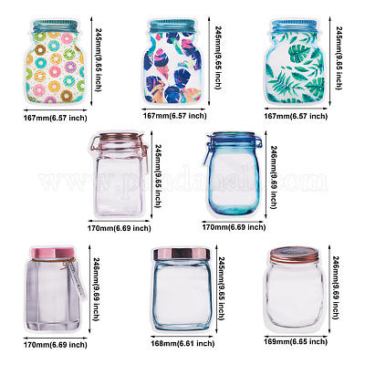 40 Pcs Reusable Mason Jar Ziplock Bags, Food Storage Fresh and