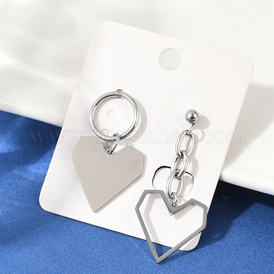 Серьги-гвоздики из нержавеющей стали 304 EJEW-Z089-14P-1