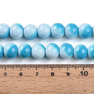 Выпечка окрашенные стеклянные бусины пряди X1-DGLA-N012-10mm-05-1