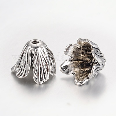 Тибетском стиле сплав шарик крышки PALLOY-I112-04AS-1