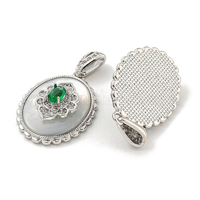 Латунные микропаве прозрачные подвески с фианитом KK-L211-007P-1