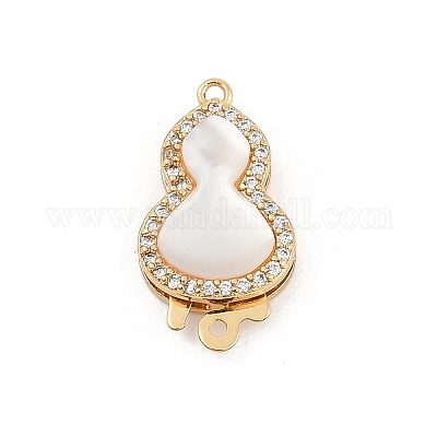 Тыква латунные микропаве прозрачные кубические цирконии застежки-коробочки KK-U051-01G-05-1