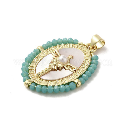 Латунные подвески из ракушек KK-I708-01B-G-1