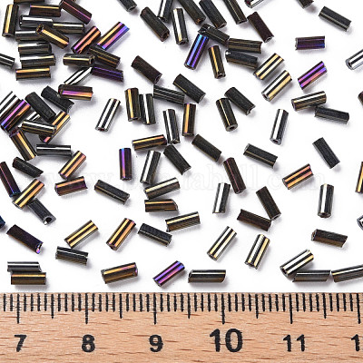 Стеклянные бусины цвета металлик SEED-N005-001-D03-1