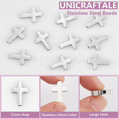 10 шт. бусины из нержавеющей стали марки 304 STAS-UN0061-19-1