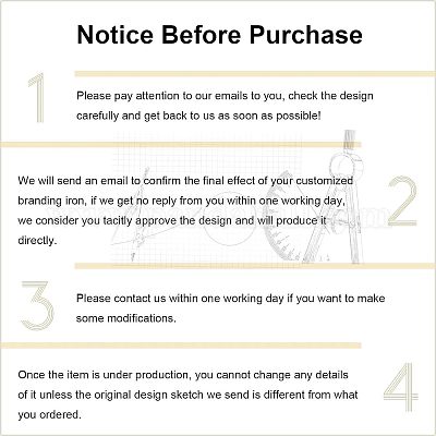 Ferro Da Branding Personalizzato 2.5x2.5cm - Per Legno, Pelle E Artigianato