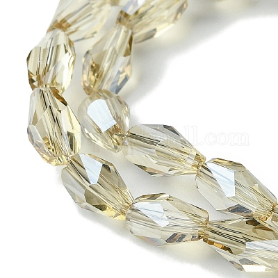 Прозрачные стеклянные бусины гальваническим пряди GLAA-K064-03B-PL01-1