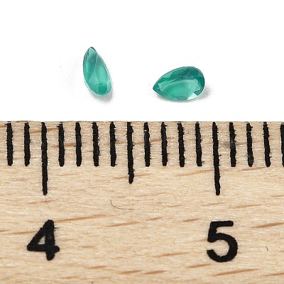 Ограненный натуральный зеленый оникс-агат (окрашенный и нагретый) кабошоны G-I295-05C-15B-01-1