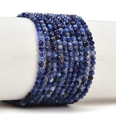 Природный содалит бисер нитей&nbsp;G-B175-D09-2mm-1
