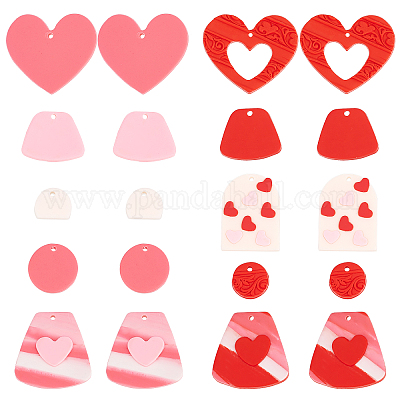 10 комплект 2 подвесок из полимерной глины ручной работы CLAY-BC0001-02-1