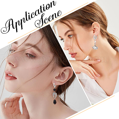 1 пара серег-колец из стерлингового серебра с родиевым покрытием STER-BBC0006-31P-1