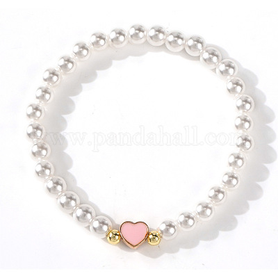 Минималистичные резиновые браслеты с круглыми бусинами из искусственного жемчуга YO3119-4-1