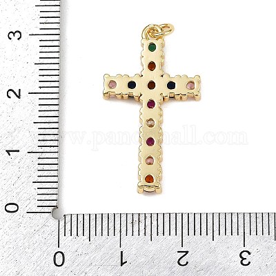 Латунные микро проложить кубического циркония подвески KK-S526-06G-B-1