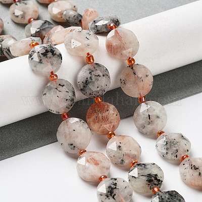 Натуральный Sunstone бисер пряди G-NH0004-021-1