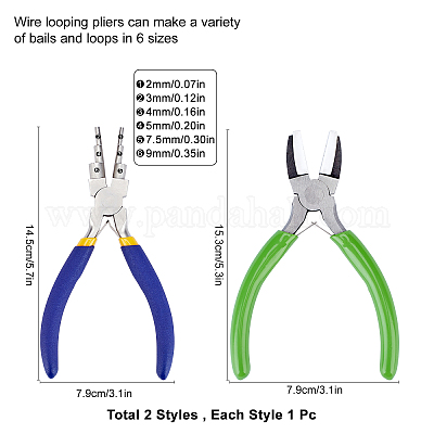 Wholesale SUNNYCLUE 5 Inch Needle Nose Pliers Bead Pliers Carbon Steel Jewelry  Making Pliers Tools Wire Cutter Pliers for DIY Jewelry Making Wire Wrapping  Green Jump Rings Making 