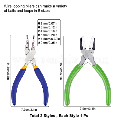 Wholesale SUNNYCLUE 2 Style Jewelry Pliers Including 6 in 1 Bail Making  Pliers Jewelry Bail Pliers & 5inch Nylon Nose Pliers for Jewelry Making  Beading Looping Shaping Wire DIY Crafts 