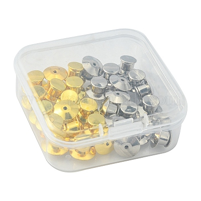 Wholesale 32Pcs 2 Colors Alloy Locking Pin Backs 